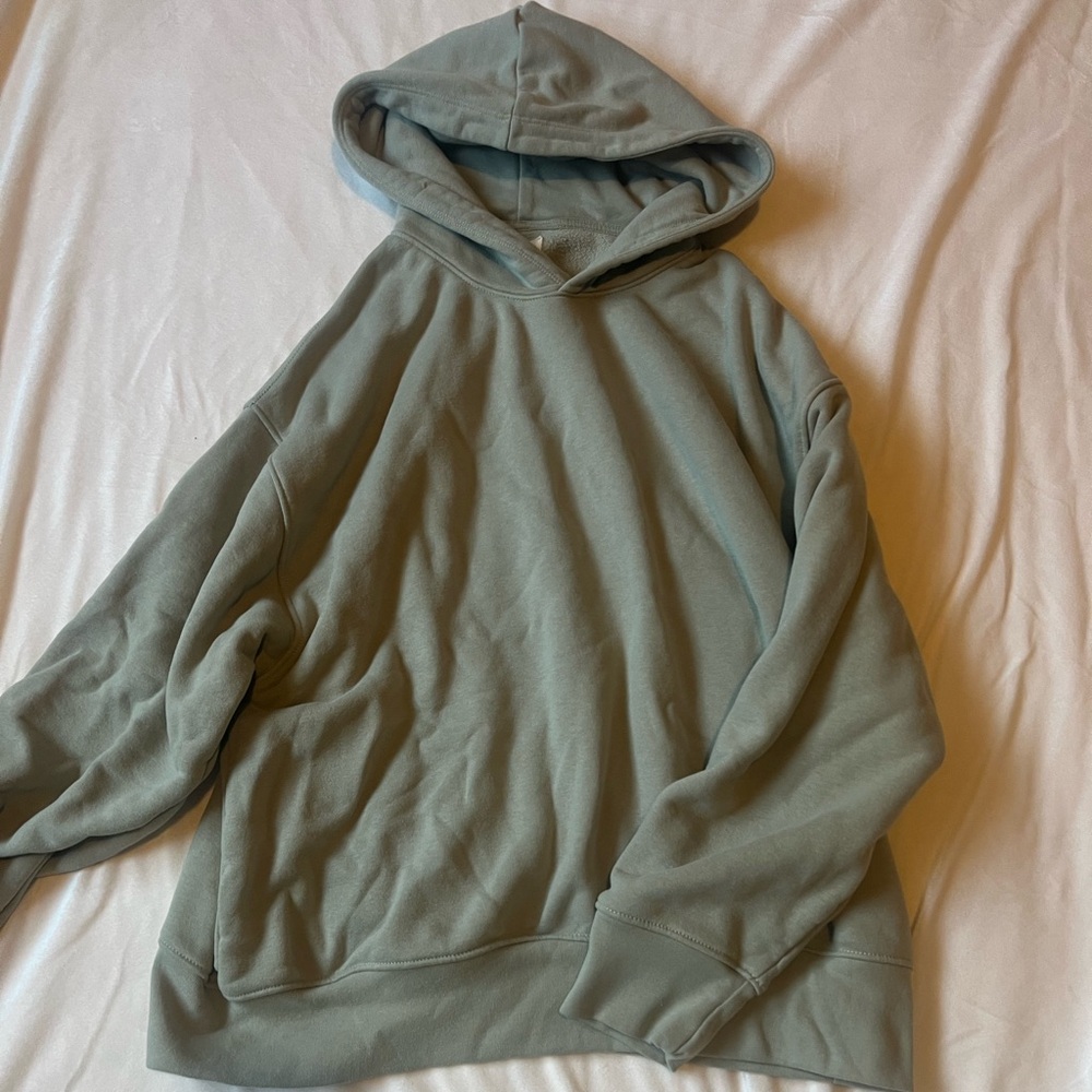 AE Women’s Sage Green Hooded Sweatshirt - Classic Pullover